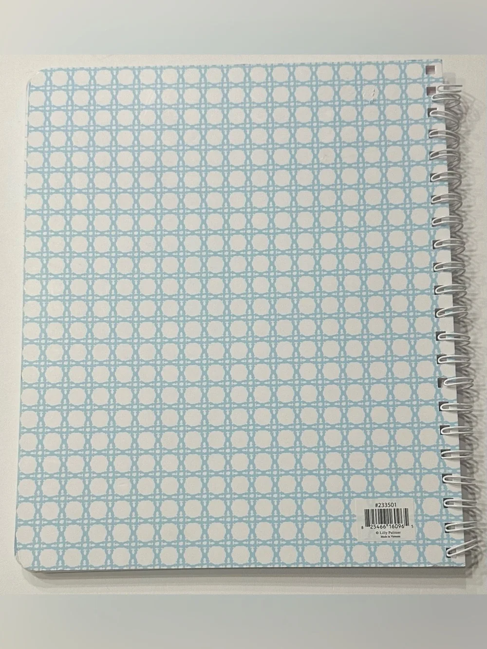 NEW, Lilly Pulitzer Large Hardcover Spiral Blue & Pink Notebook, 9.5